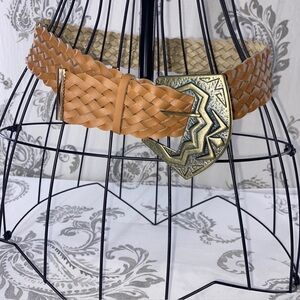 Vintage Revcor‎ Wide Faux Leather
Wide Buckle Belt 30*